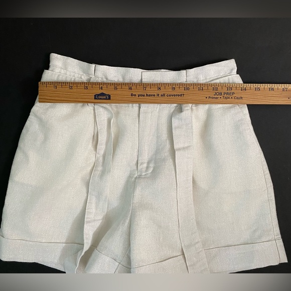 A New Day Paperbag Belted High Rise Linen Shorts Women’s Size XS pleated - Picture 7 of 14
